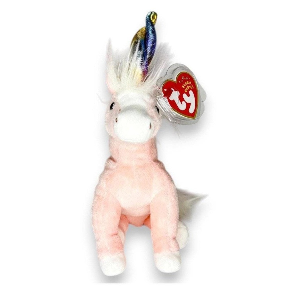 Charmer the Unicorn | Pastel Rainbow Dreamer | Mint Heart Tag TY Beanie Baby - Picture 3 of 7